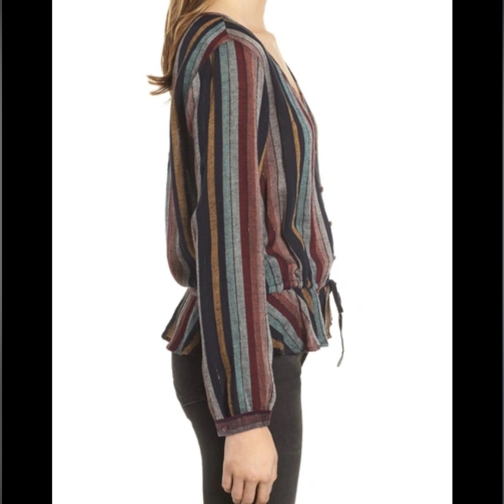 Rails Beaux Stripe Tie-Waist Button-Down Blouse I… - image 7